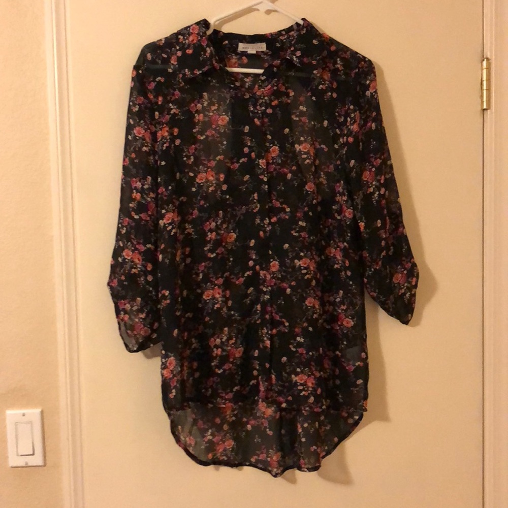 Socialite Sheer Floral Blouse
